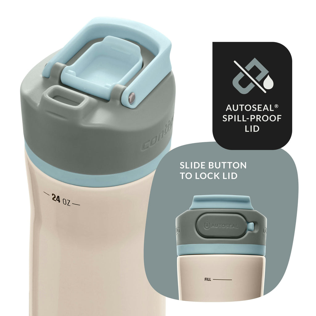 Contigo® Clybourn Chill Freeflow Filtration Stainless Steel Water Bottle with AUTOSEAL® Lid, 24oz