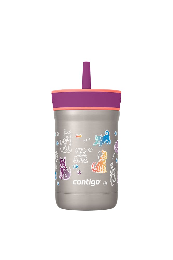 Kids Leighton Spill-Proof Stainless Steel Tumbler with Straw, 12oz